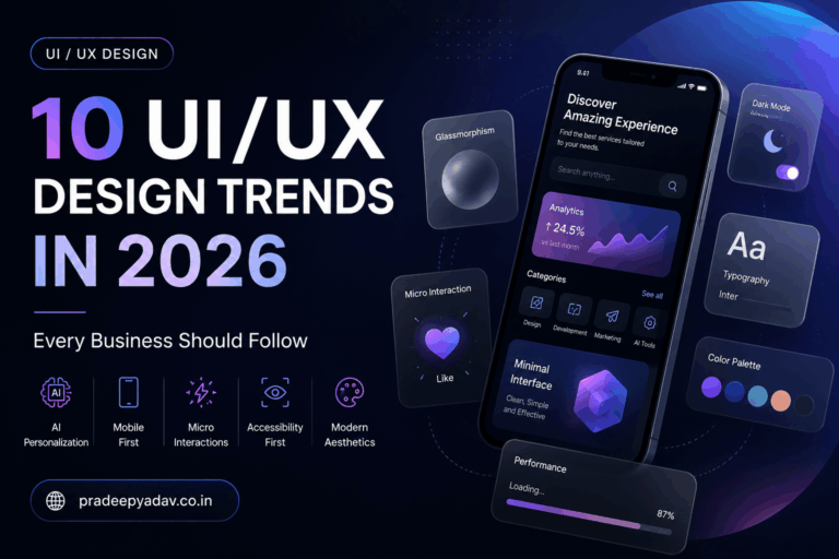 Top UI UX Design Trends in 2026 for websites and mobile applications