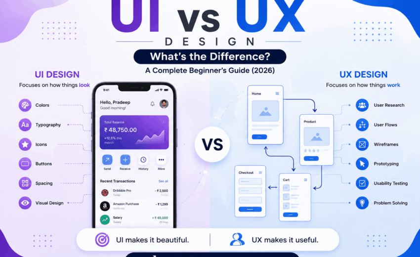 UI vs UX Design: What’s the Difference? A Complete Beginner’s Guide (2026)